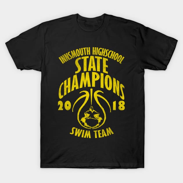 Innsmouth High State Champion Swim Team T-Shirt by Talesbybob